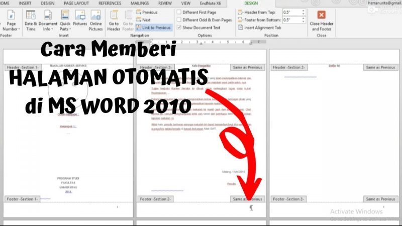 Cara Membuat Halaman di Microsoft Word 2010
