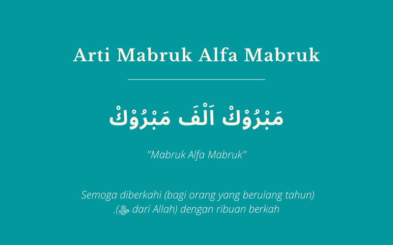 Arti Mabruk Alfa Mabruk